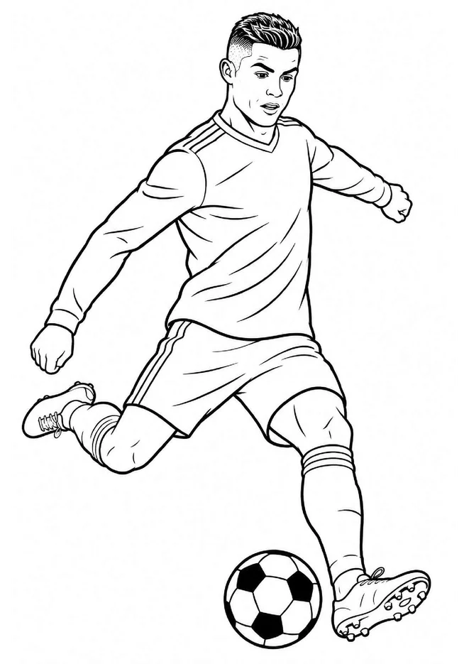 Desenhos do Cristiano Ronaldo para Imprimir e Colorir para imprimir e colorir - imagem 5